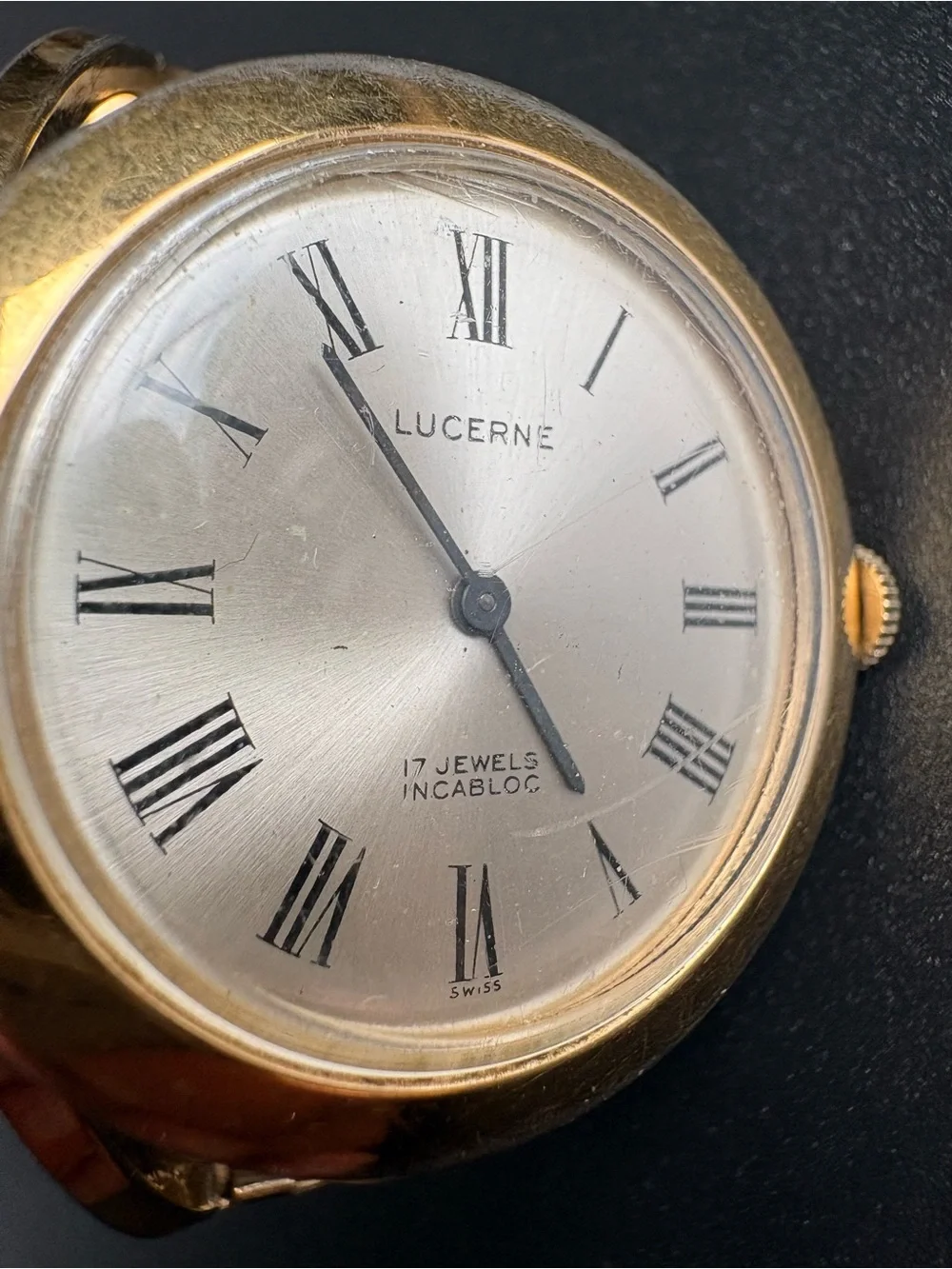 Lucerne Gold Tone Women's retro style Bracelet Watch